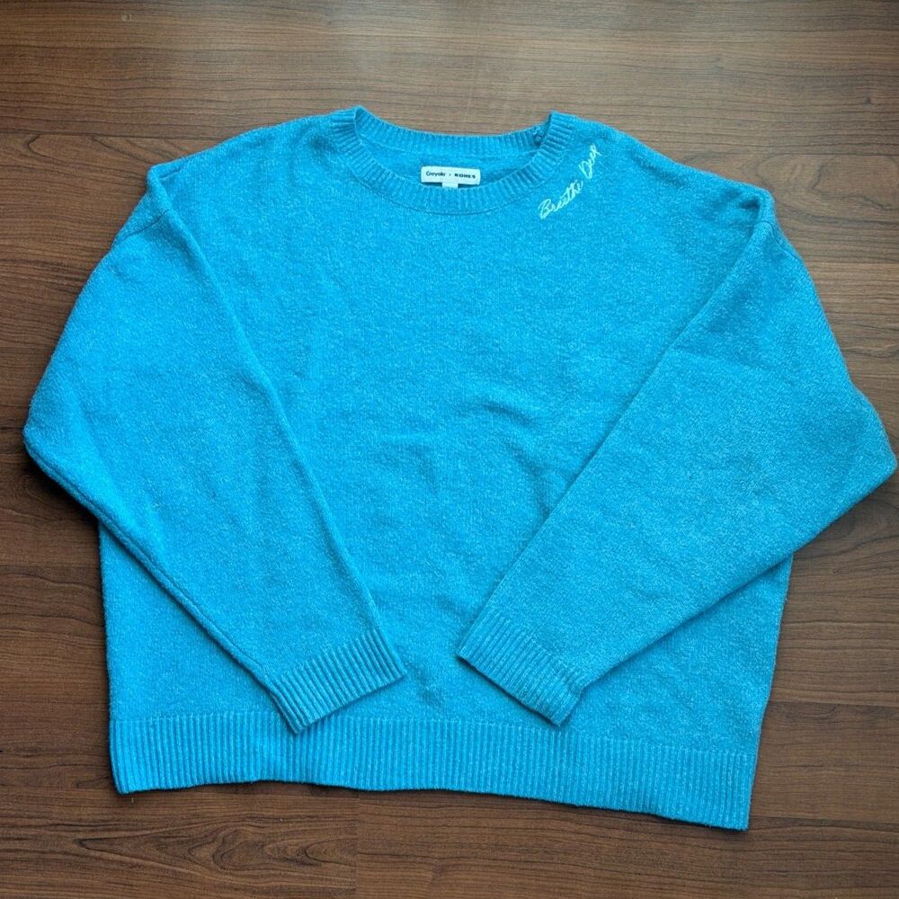 Crayola x Kohls Breathe Deep Blue Knit Sweater in Size XXL